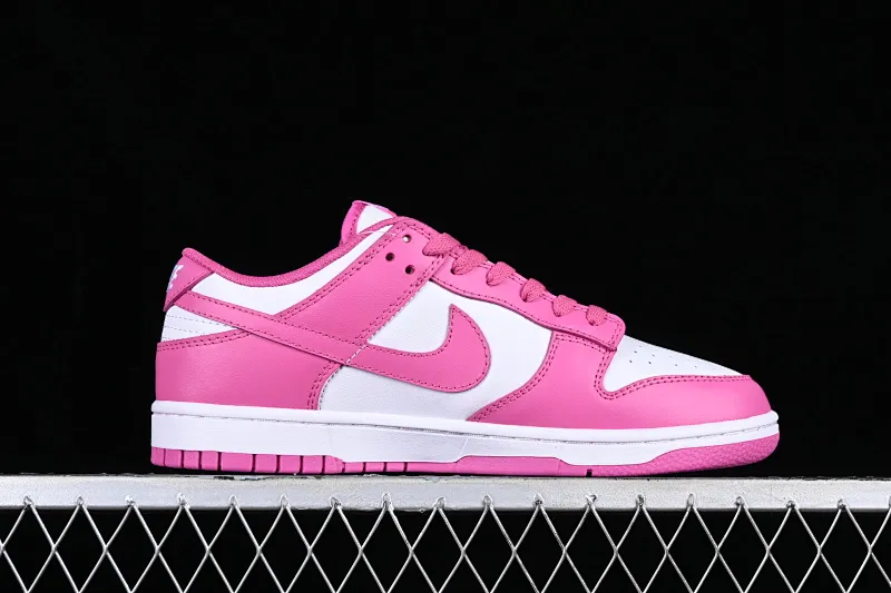 All categories Nk SB Dunk series Nk SB Dunk Low low-top sneakers N version Nk Dunk Low GS "Active Fuchsia" Barbie pink SB low-top casual sneakers FJ0704-100